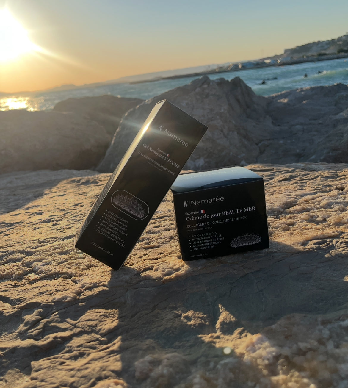 Duo Essentiel Visage. Crème Hydratante & Gel Nettoyant Namarée